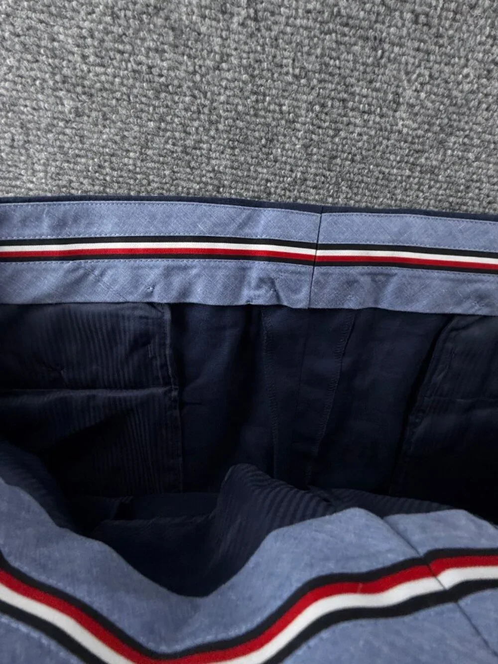 NWT Tommy Hilfiger Navy Blue All Linen Pants Men 44x30 Pockets Business Casual